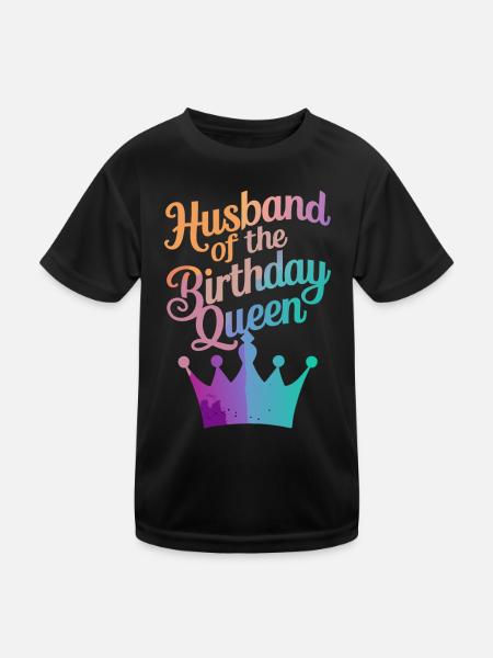 Ehemann Ehegatte Familie Hochzeit - Kinder Funktions-T-Shirt - Schwarz - Vorne