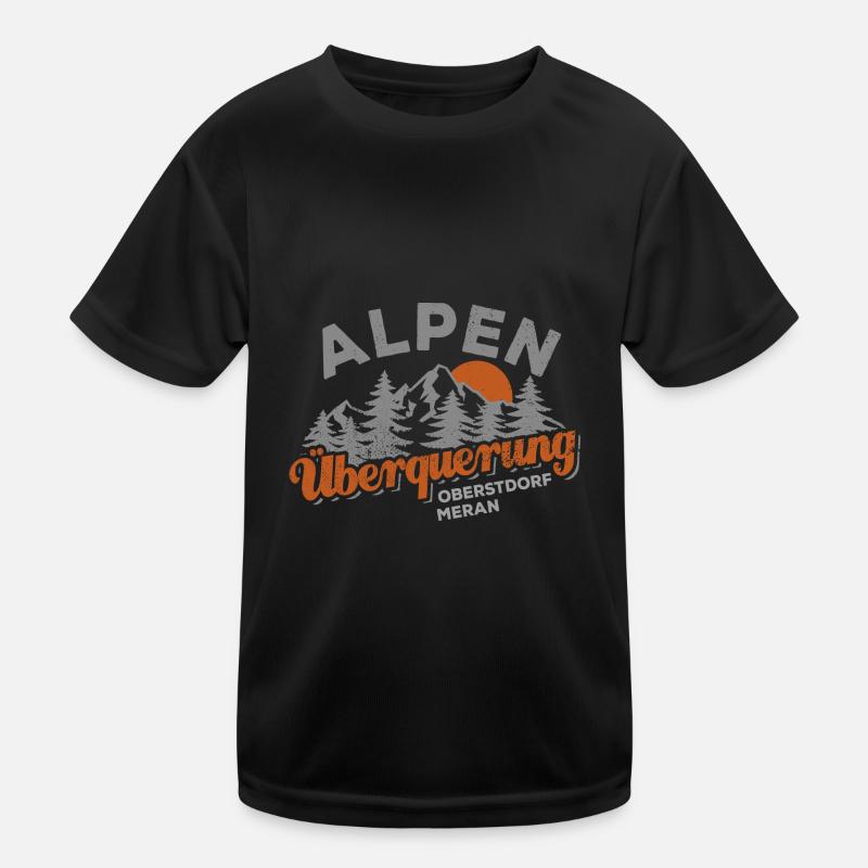 Alpenüberquerung Oberstdorf Meran Wandern Kinder Funktions-T-Shirt