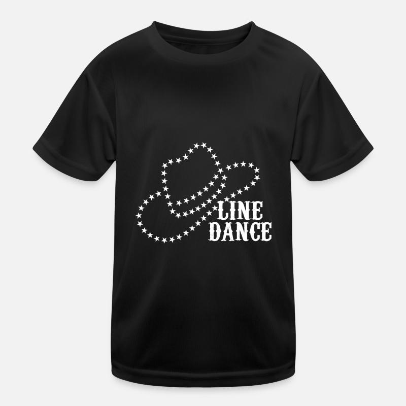 Line Dance Cowboy Hat Country Fan - Gift Kids Functional T-Shirt