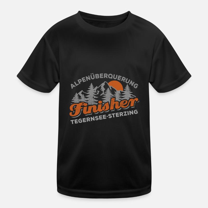 Alpenüberquerung Finisher Tegernsee Sterzing Kinder Funktions-T-Shirt