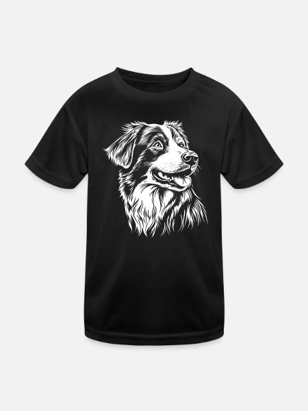 Australian Shepherd - Dog Fan - Kids Functional T-Shirt - black - Front