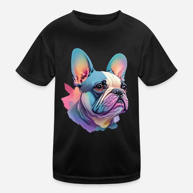 Chien bouledogue français Amour T-shirt sport Enfant