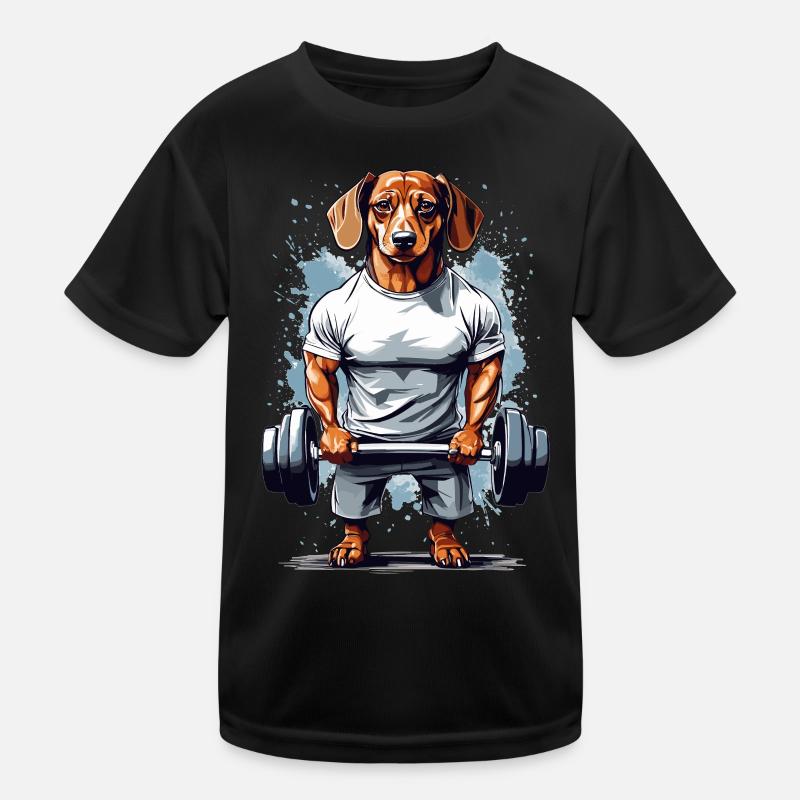 Conception de dynamophilie pour chien teckel de musculation T-shirt sport Enfant