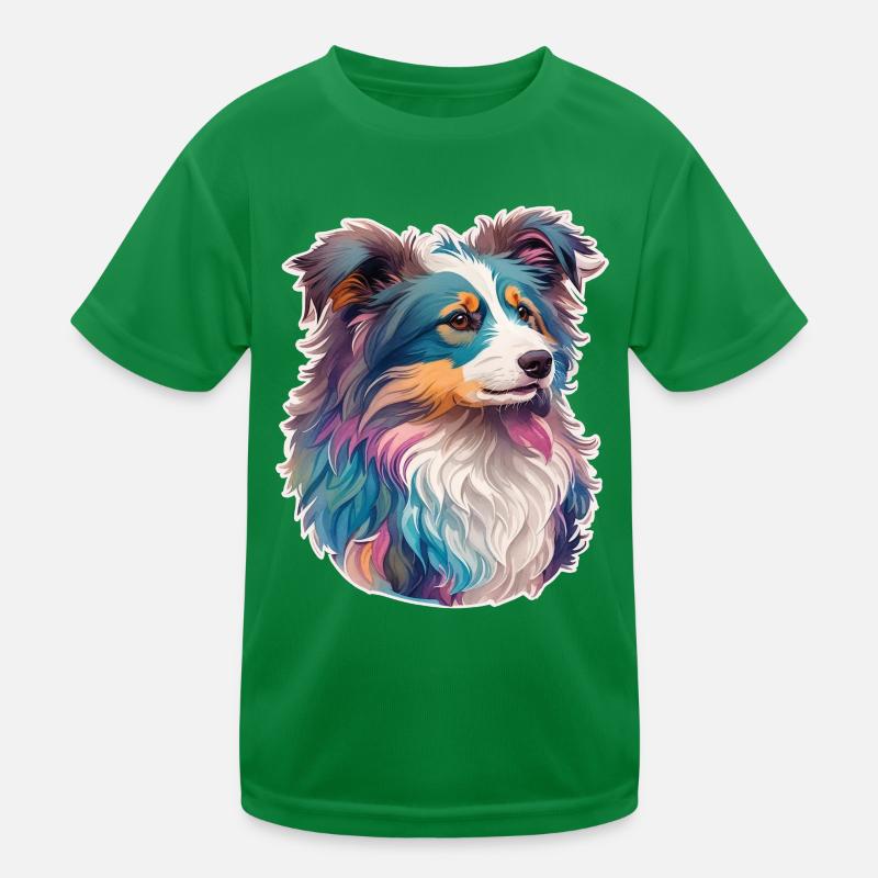 Australian Shepherd Hund Hundeliebhaber Art Kinder Funktions-T-Shirt