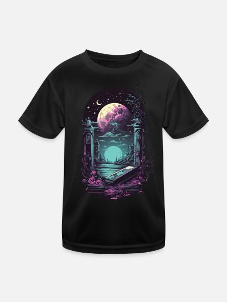 Gothique Vaporwave mysticisme obscurité oeuvre - T-shirt sport Enfant - noir - Devant
