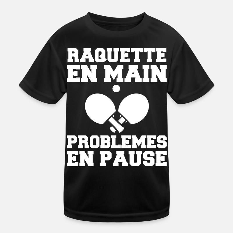 Racket in hand Ping Pong ping pong ping pong Kids Functional T-Shirt