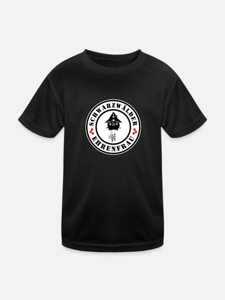 Schwarzwälder Ehrenfrau - Kinder Funktions-T-Shirt - Schwarz
