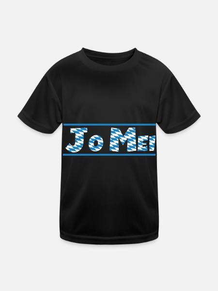 Mei Bayrischer Dialekt Bayern für einen - Kinder Funktions-T-Shirt - Schwarz - Vorne