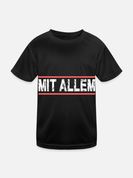 Mit Allem für einen Dönermann - Kinder Funktions-T-Shirt - Schwarz - Vorne