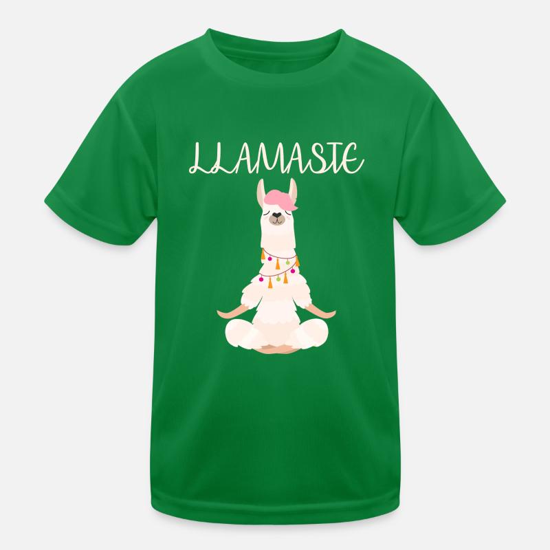 Le lama drôle médite T-shirt sport Enfant