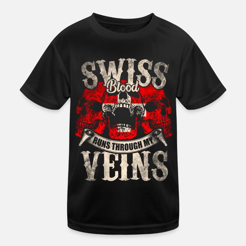 Le sang suisse coule dans mes veines T-shirt sport Enfant