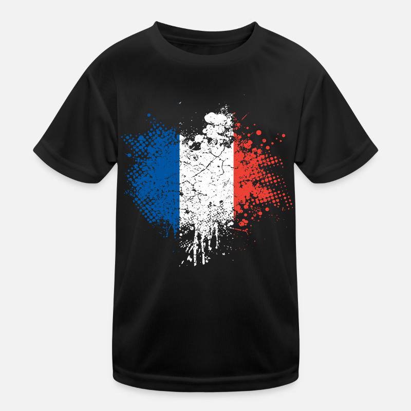 France Flag Kids Functional T-Shirt