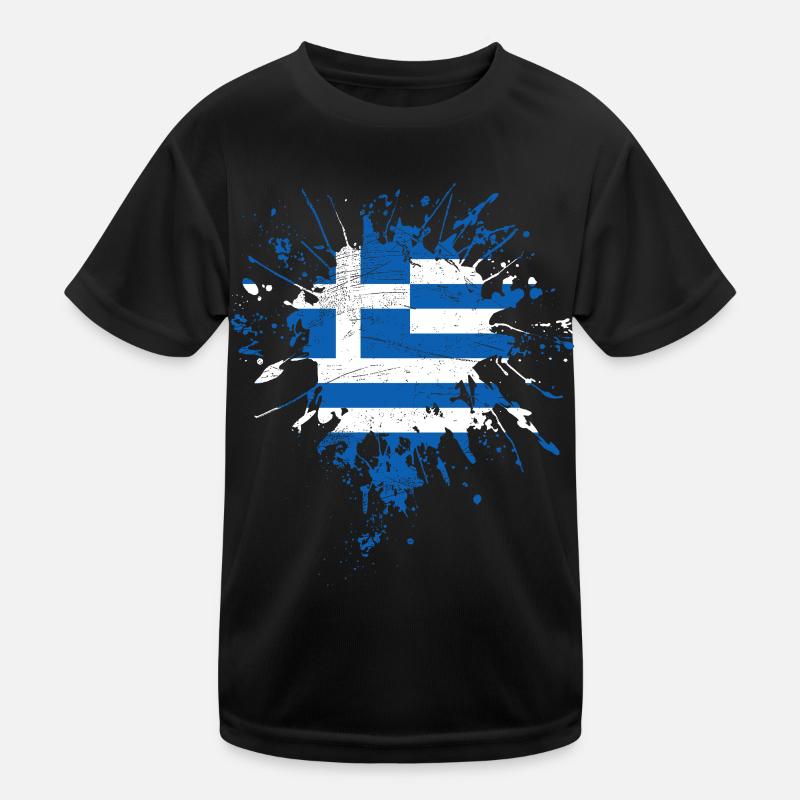 Grèce Drapeau T-shirt sport Enfant