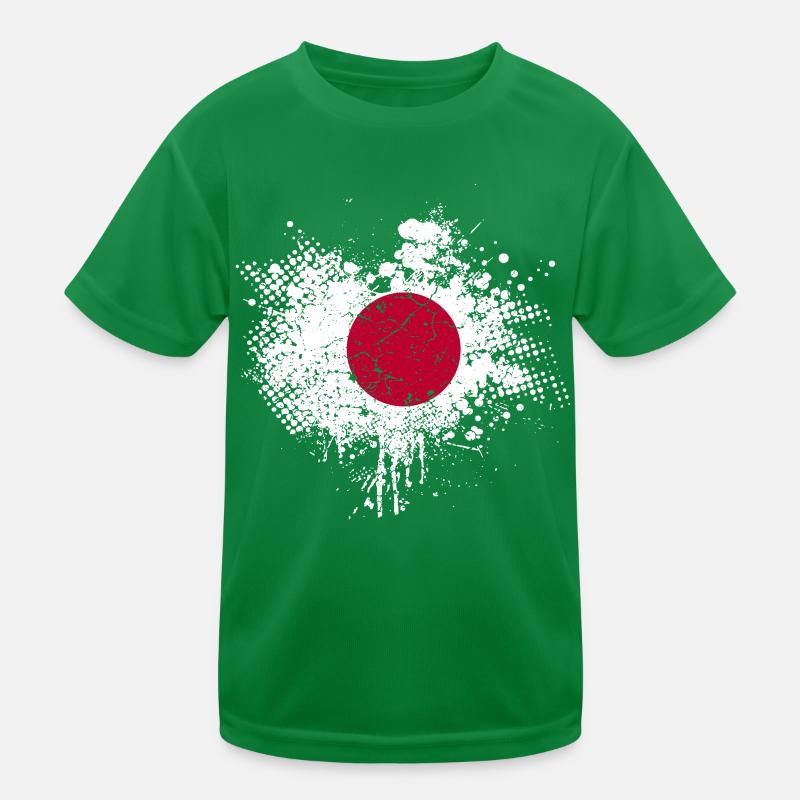 Japan Flag Kids Functional T-Shirt