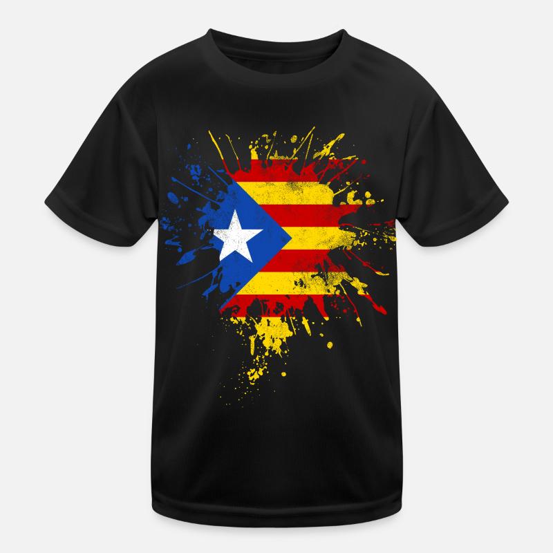 Katalonien Flagge Kinder Funktions-T-Shirt