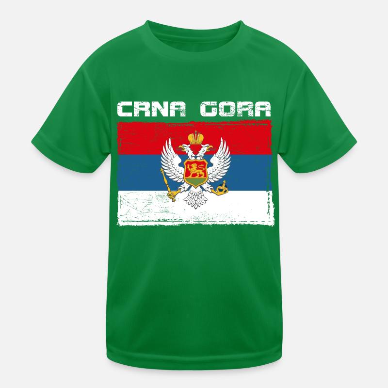 Drapeau du Monténégro T-shirt sport Enfant