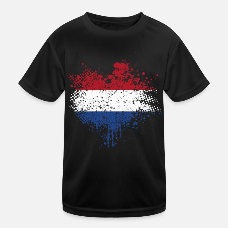 Pays-Bas Pavillon T-shirt sport Enfant