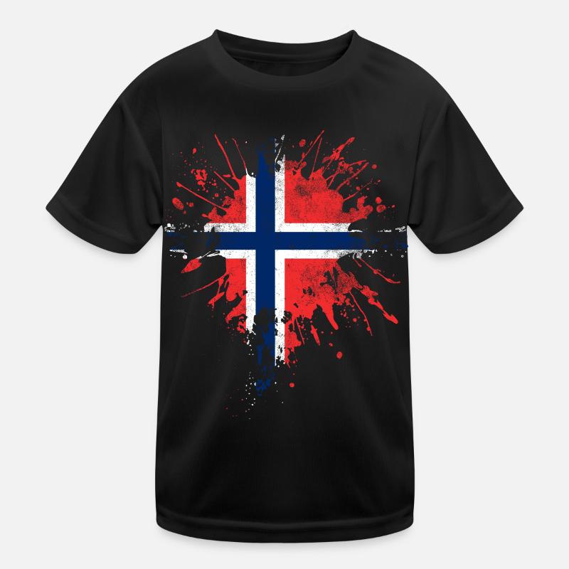 Norwegen Flagge Kinder Funktions-T-Shirt