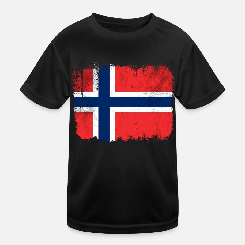 Norwegen Flagge Kinder Funktions-T-Shirt