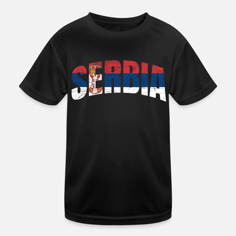 Serbien Fan Kinder Funktions-T-Shirt