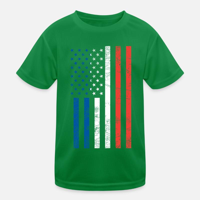 American French flag Kids Functional T-Shirt