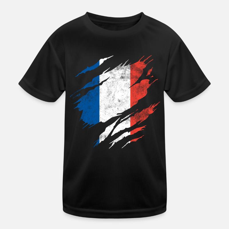 France flag Kids Functional T-Shirt