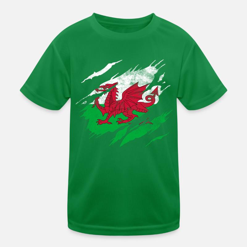 Pays de Galles Drapeau T-shirt sport Enfant