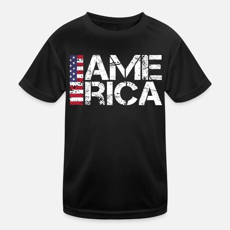 Amerika Fan Kinder Funktions-T-Shirt