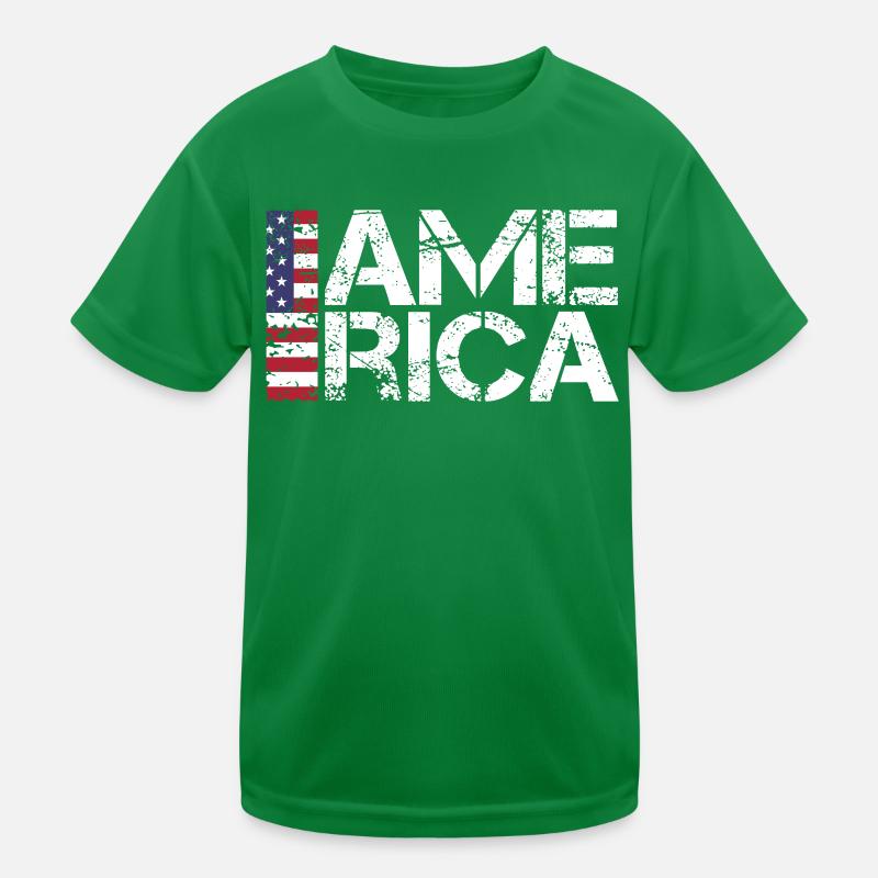 Amerika Fan Kinder Funktions-T-Shirt