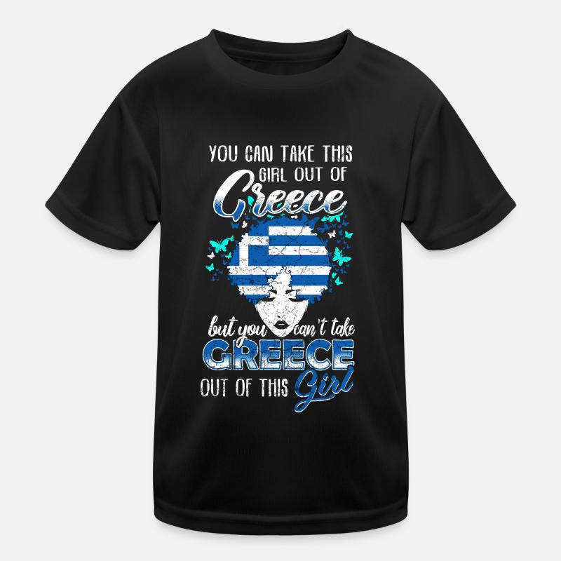 Griechisches Mädchen Kinder Funktions-T-Shirt
