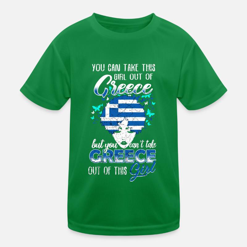 Griechisches Mädchen Kinder Funktions-T-Shirt