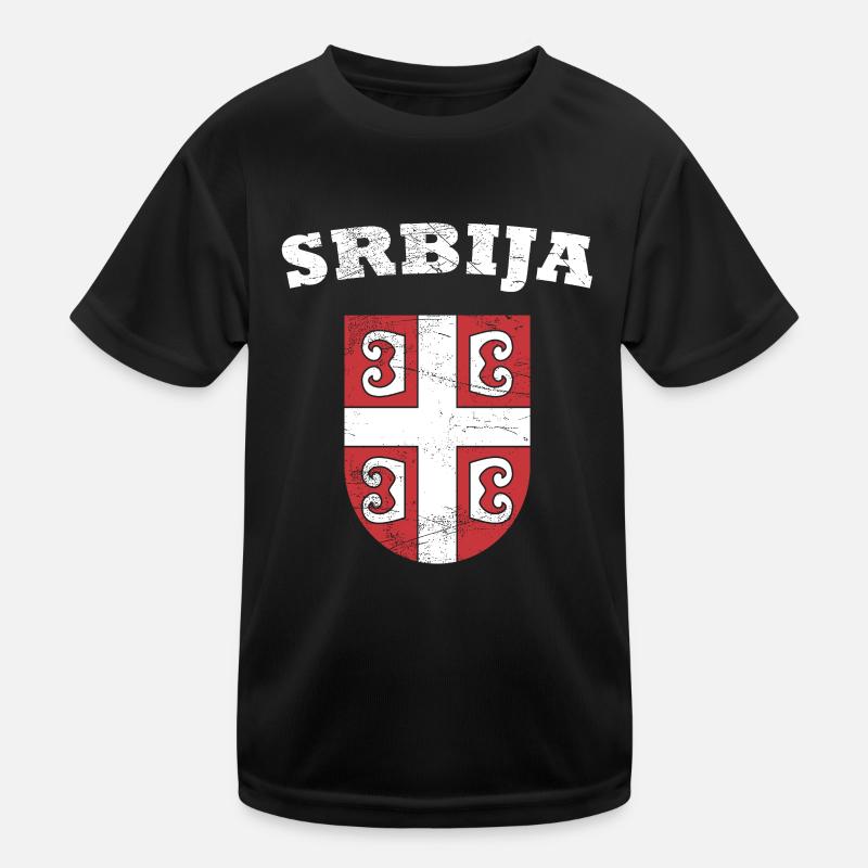 Serbien Wappen Kinder Funktions-T-Shirt