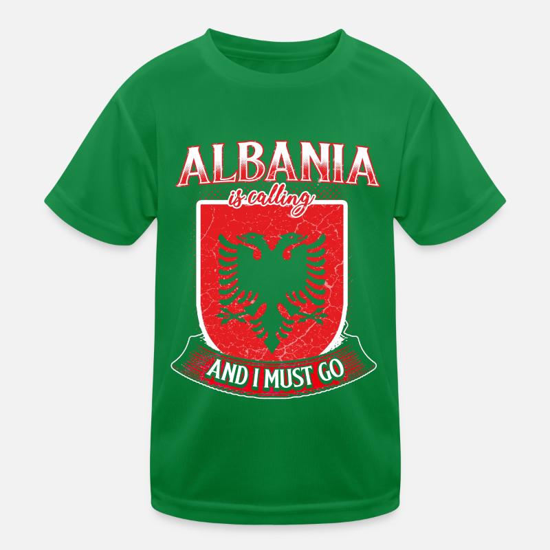 Albanien Kinder Funktions-T-Shirt