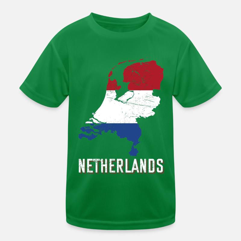 Pays-Bas drapeau forme de pays T-shirt sport Enfant