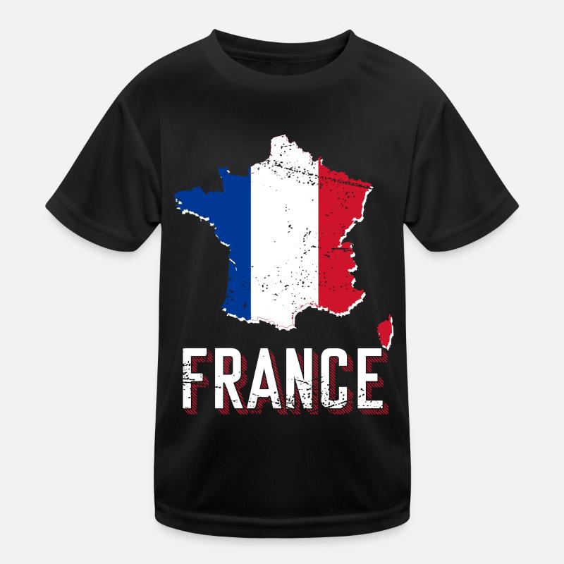 Frankreich Kinder Funktions-T-Shirt