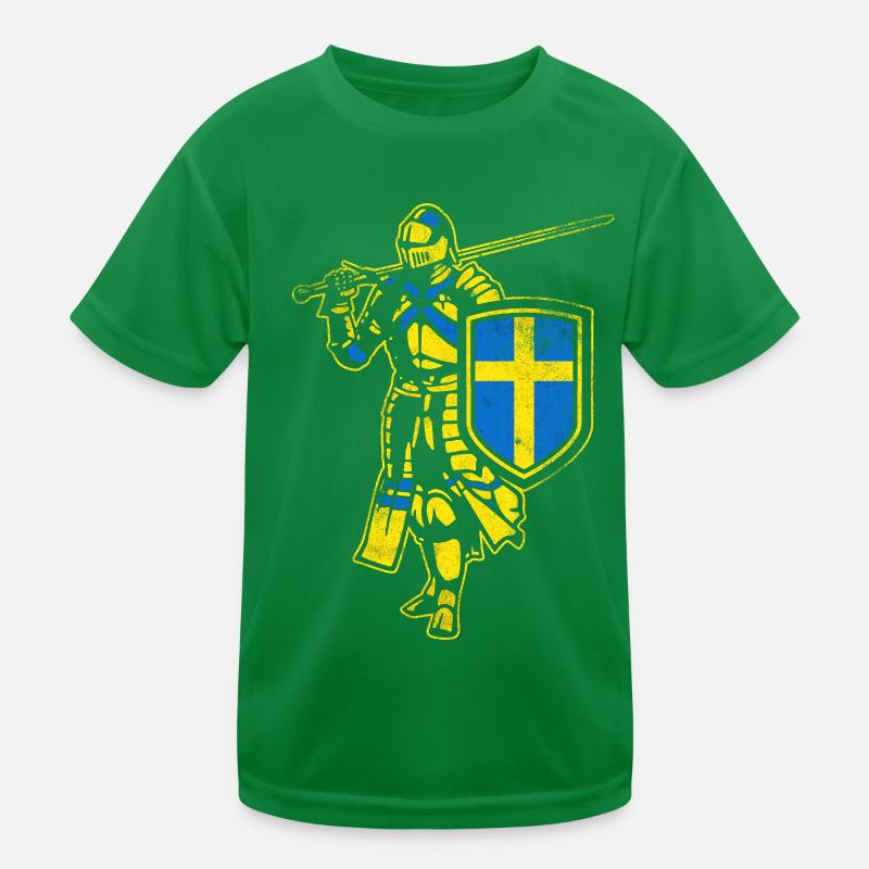 Schwedischer Ritter Kinder Funktions-T-Shirt