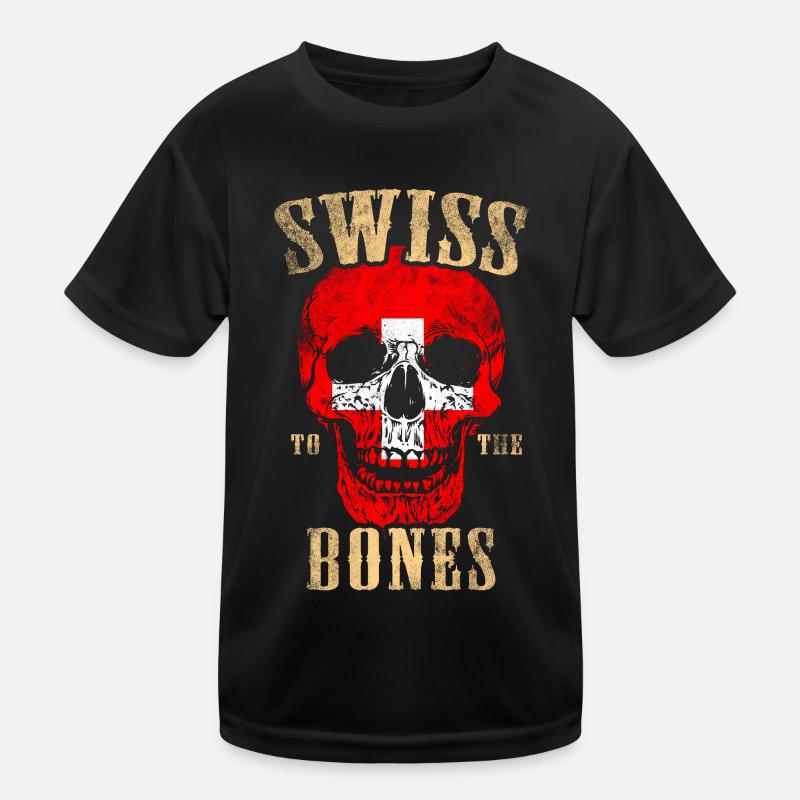 Schweizer bis auf die Knochen Kinder Funktions-T-Shirt