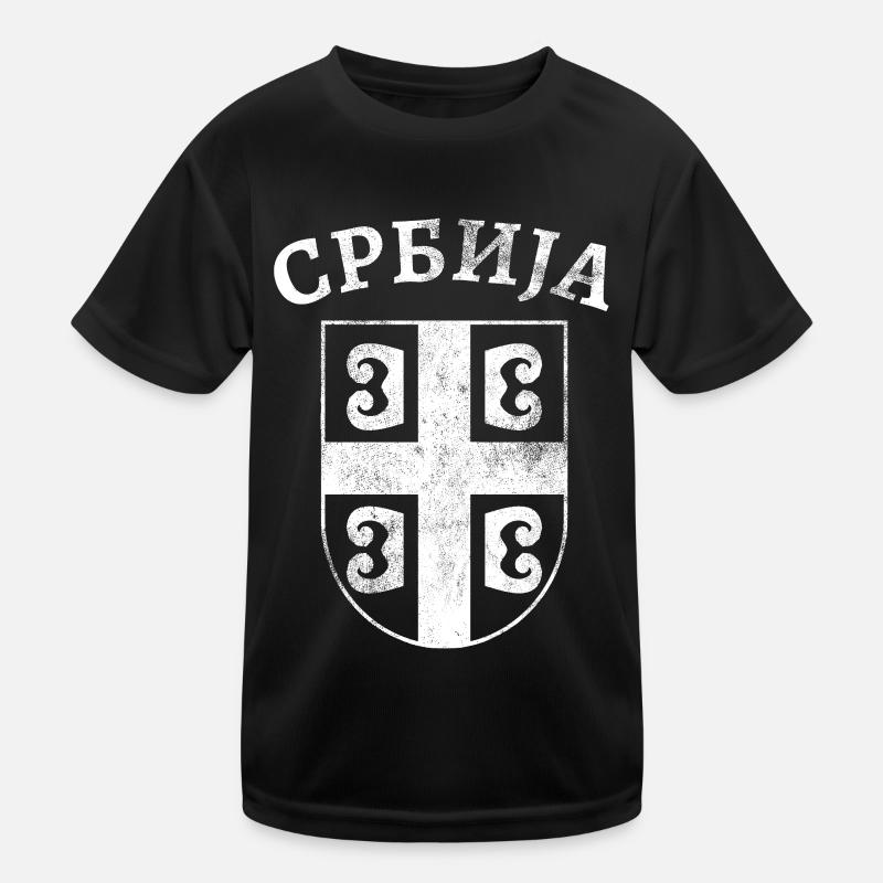 Serbien Kyrillisch Kinder Funktions-T-Shirt