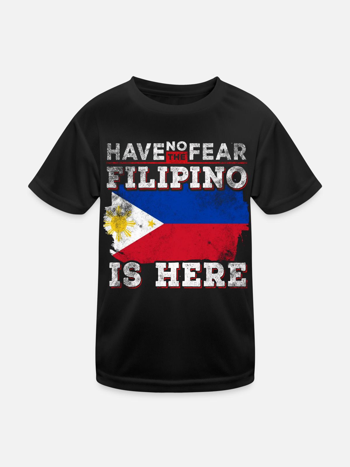 Funny Filipino - Kids Functional T-Shirt - black - Front