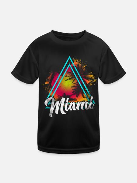 Miami Florida - T-shirt sport Enfant - noir - Devant