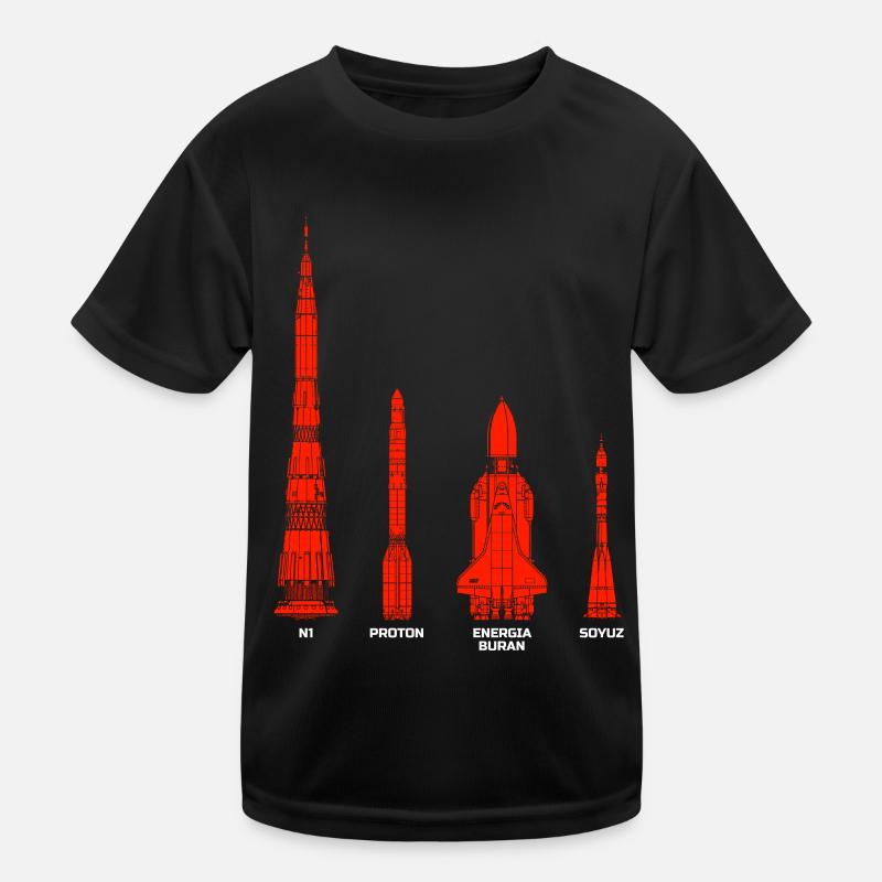 Rockets Soviet Union Russia Kids Functional T-Shirt