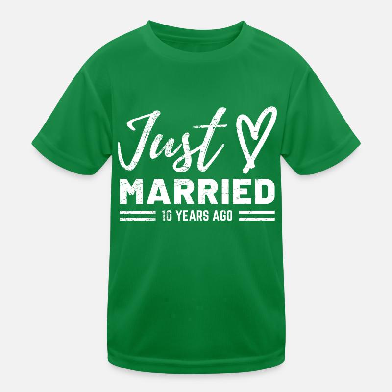 10th wedding anniversary Kids Functional T-Shirt