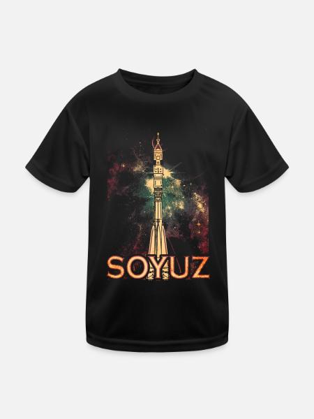 Soyuz Soyuz Rocket - Kids Functional T-Shirt - black - Front