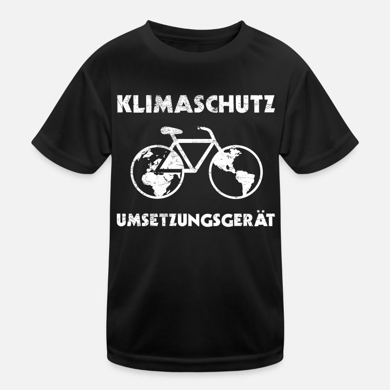 Fahrrad - Klimaschutz Umsetzungsgerät Kinder Funktions-T-Shirt