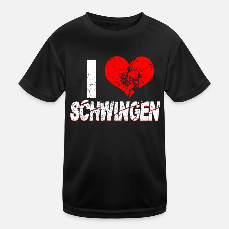 Ich liebe Schwingen Kinder Funktions-T-Shirt