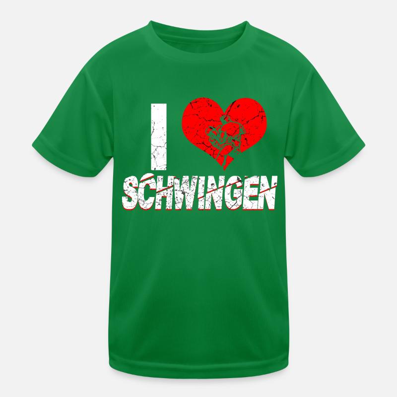 Ich liebe Schwingen Kinder Funktions-T-Shirt