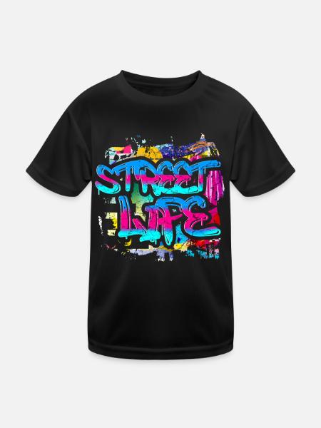 Graffiti Art - Kids Functional T-Shirt - black - Front