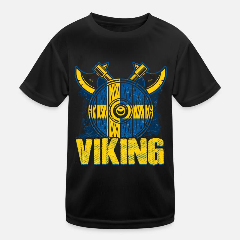 Schwedischer Wikinger Kinder Funktions-T-Shirt