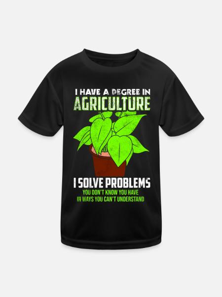 Agricultural sciences - Kids Functional T-Shirt - black - Front