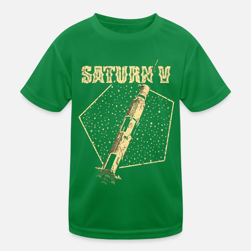 Saturn V Moon Rocket Kids Functional T-Shirt